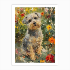 Dandie Dinmont Terrier Acrylic Painting 6 Art Print