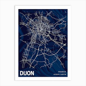 Dijon Crocus Marble Map Art Print