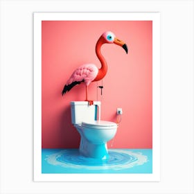 Pink Flamingo Art Print