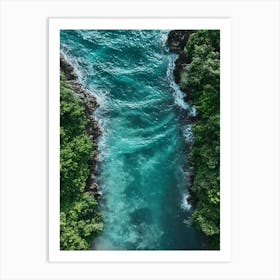 Aerial View Of A Tropical Beach Art Print