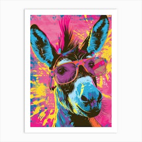 Donkey In Sunglasses Art Print