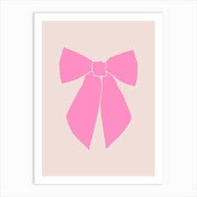 Pink Bow Art Print