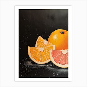 Art Deco Orange & Grapefruit Art Print