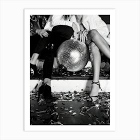 Disco Ball In New Year Party Art Print