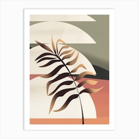 Glowing Palm Leaf Art Print