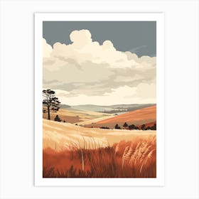 Peak District National Park England 1 Hiking Trail Landscape Art Print