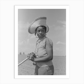 Untitled Photo, Possibly Related To New Madrid County, Missouri, Sharecropper Woman Filing Hoe In Cotton Field By Art Print