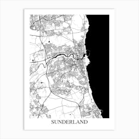 Sunderland White Black Art Print