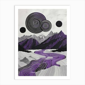 Purple River Art Print