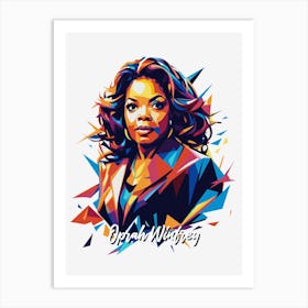 Oprah Winfrey 02 Portrait WPAP Pop Art Art Print