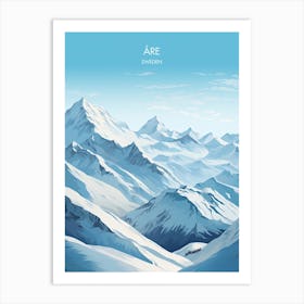 Poster Of Are   Sweden, Ski Resort Illustration 1 Art Print