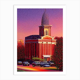 Tuscaloosa, City Us  Pointillism Art Print