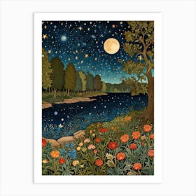 William Morris Night In The Woods 7 Art Print