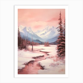 Dreamy Winter Painting Banff Canada 3 Art Print