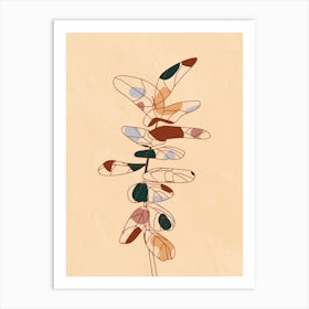 Abstract Botanical Line Work Art Print