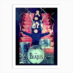 the Beatles In Space Art Print