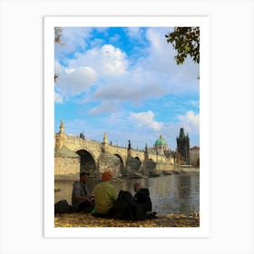 Trio At Charles Bridge - Prague Art Print