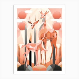 Abstract Geometric Animals 1 Art Print