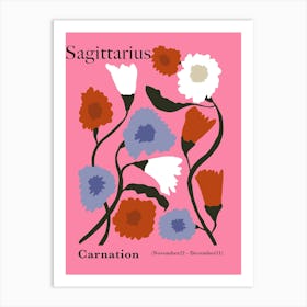 Sagitlarius Carnation Art Print