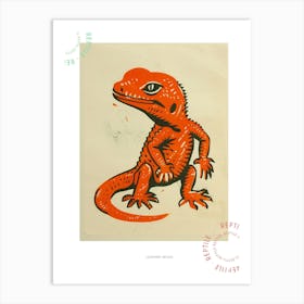 Leopard Gecko Bold Block 1 Poster Art Print