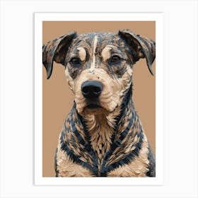 Tan And Brown Dog Art Print