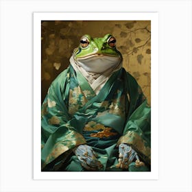 Frog In Kimono 1 Art Print