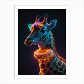 Donut Giraffe Art Print