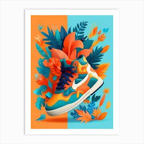 Nike shoes in brilliant style Art Print