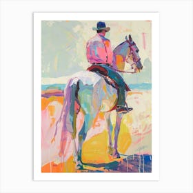 Neon Cowboy Painting 1 Art Print