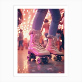 Roller Skater Party Art Print