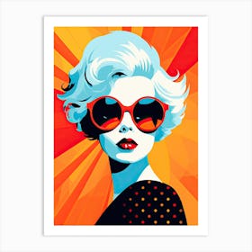 American Woman in Pop Art Glory Art Print