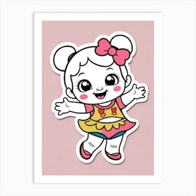 Cute Little Girl Art Print