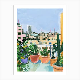 Travel Poster Happy Places Tel Aviv 2 Art Print