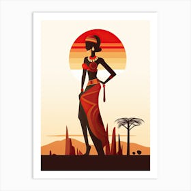 Minimalist Impressions: African Tribal Traditions Art Print