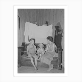 Sharecropper Mother And Children In Corner Of Living Room, Southeast Missouri Farms By Russell Lee Art Print
