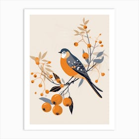 Bird With Berries Art Print