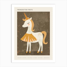 Fashion Unicorn Muted Pastels 1 Poster Art Print