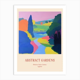 Colourful Gardens Blenheim Palace Gardens England 2 Red Poster Art Print