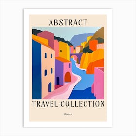 Abstract Travel Collection Poster Monaco 4 Art Print