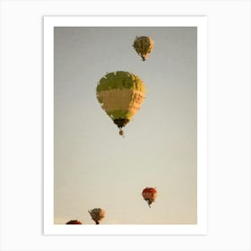 Floating Air Balloons, Oil Painting Art Print