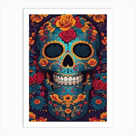 Day Of The Dead Skull Art Print