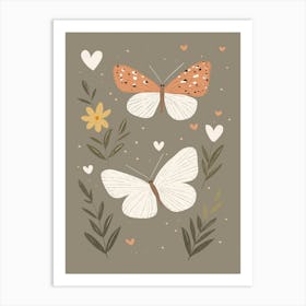 Cute butterflies Art Print