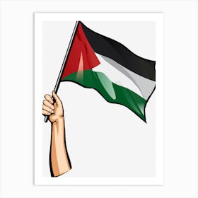 Holding Palestine Flag Png Free Palestine Art Print
