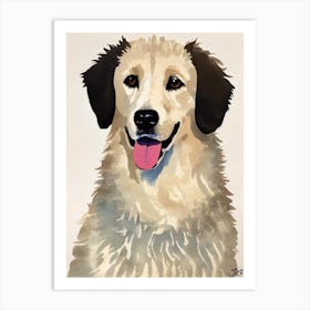 Kuvasz 3 Watercolour Dog Art Print