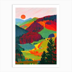 Bohemian Switzerland National Park Czech Republic Abstract Colourful Art Print