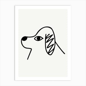 Dog Head Illustration Art Print