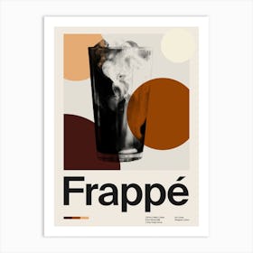 Mid Century Frappe Coffee Art Print