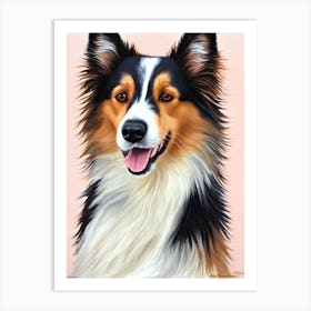 Collie Watercolour Dog Art Print