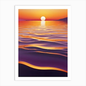 Sunset Over Water 3 Art Print