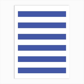 Blue And White Stripes Art Print